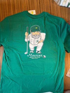 2026 Official Masters Gnome Caddie Green T-Shirt Size L Augusta National ⛳️